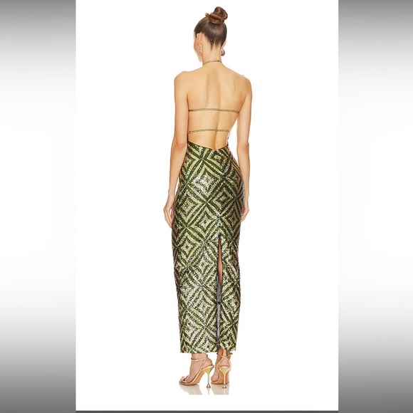 Isaura Maxi Dress
Camila Coelho

Color: Green & Silver - Picture 3 of 7